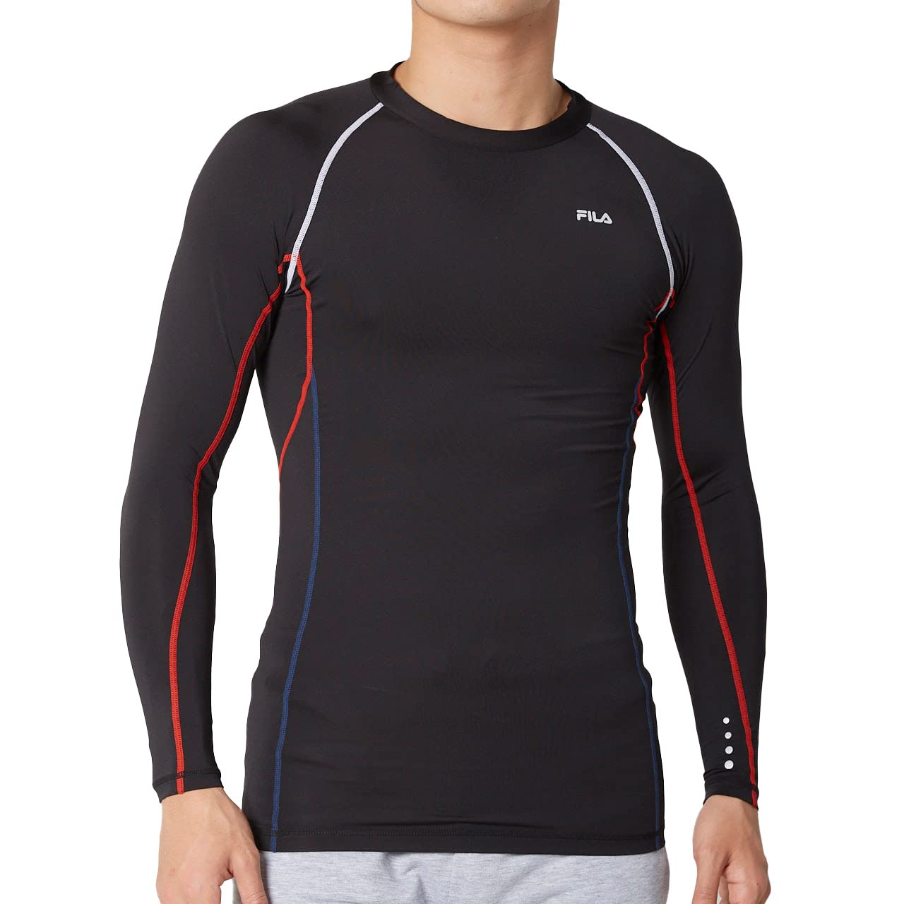 

Fila Amphibious Sports Long Sleeve Crew Neck Compression UV Dry Size M Men s Innerwear, Shirt, Protection, Fit, (448124)