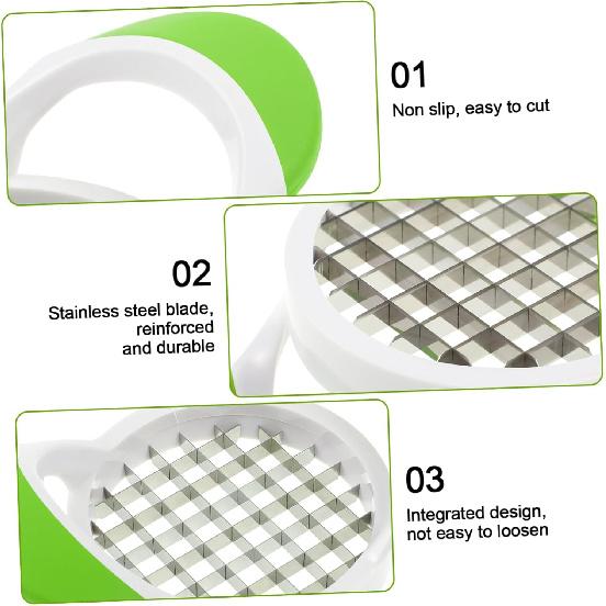 DOITOOL French Fry Cutter Stainless Steel Potato Cutter for Fries Potato Slicer with Handle Fruit Slicer for Potatoes Carrots Onions