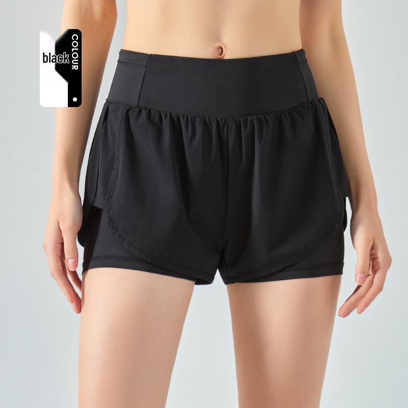 

Женские летние шорты для йоги с цветовыми блоками, быстросохнущие, с тремя карманами и защитой от просвечивания Medium