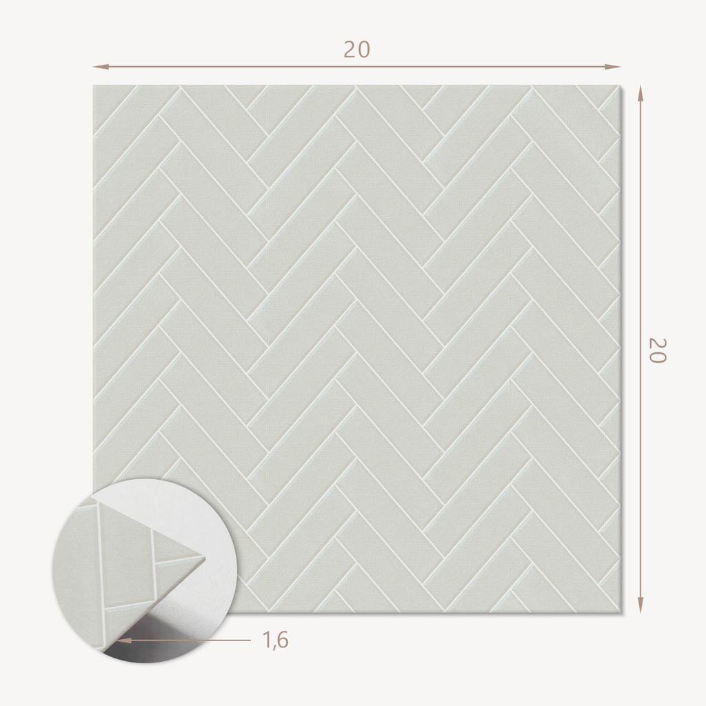 Winylowe Kafelki Z Motywem Do Łatwej Metamorfozy Ściany Wzór W Jodełkę 20X20X20 Cm