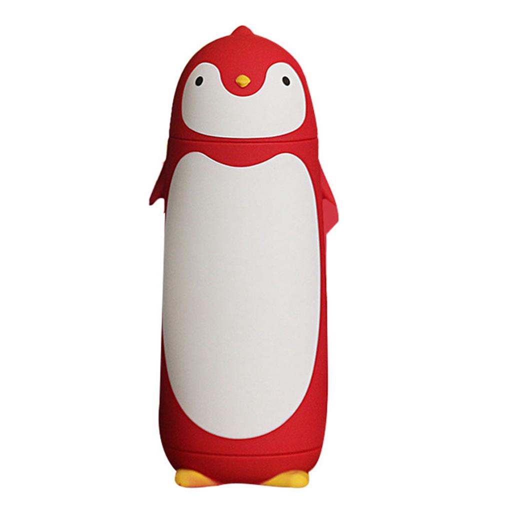 Water Bottle Penguin Design Heat Insulation 300ml Portable Water Cup for Outdoor Blue