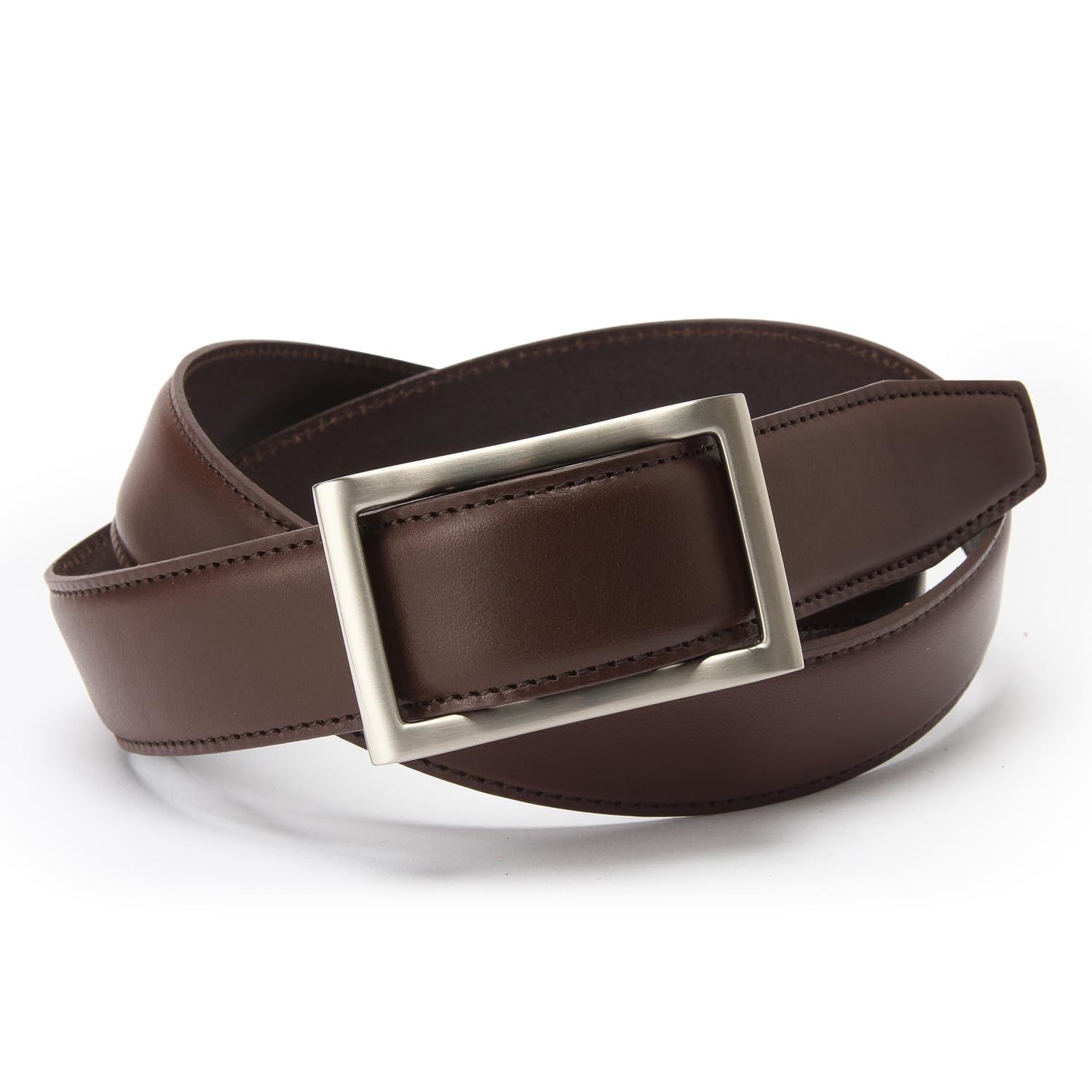 [GORBE] Italian Leather Pendulum Buckle Belt (Brown)