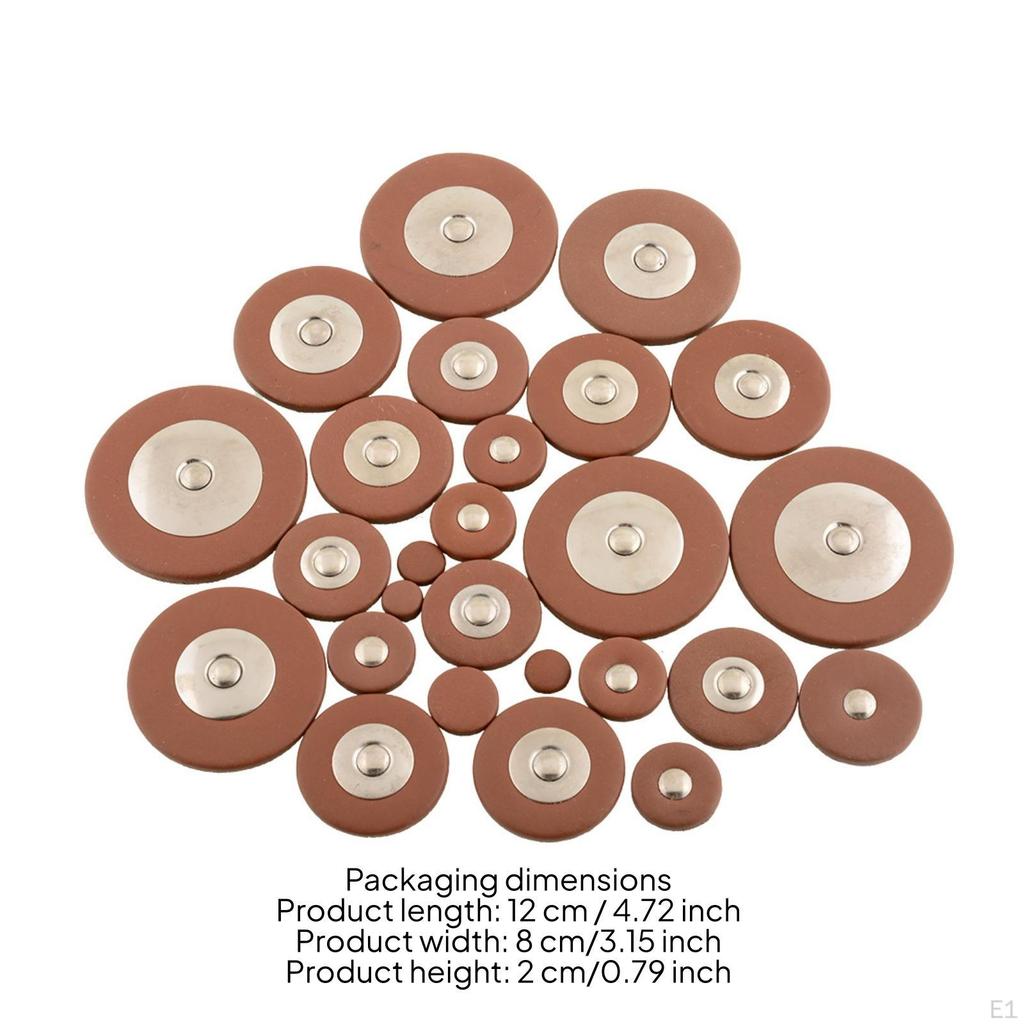 Saxophone Pad with Metal Tone Reflector Airtight Leather for Instrument Technicians