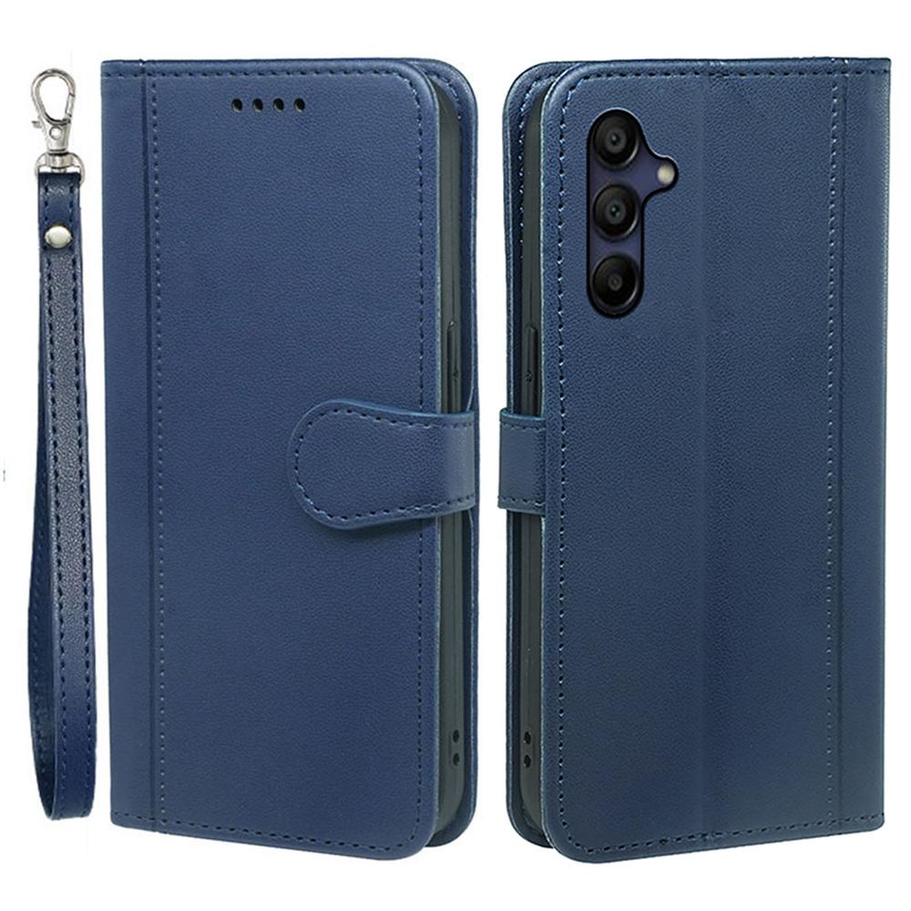

Чехол-кошелек для Samsung Galaxy A36 5G/A56 5G, кожаный чехол для телефона с магнитной застежкой и ремешком Blue