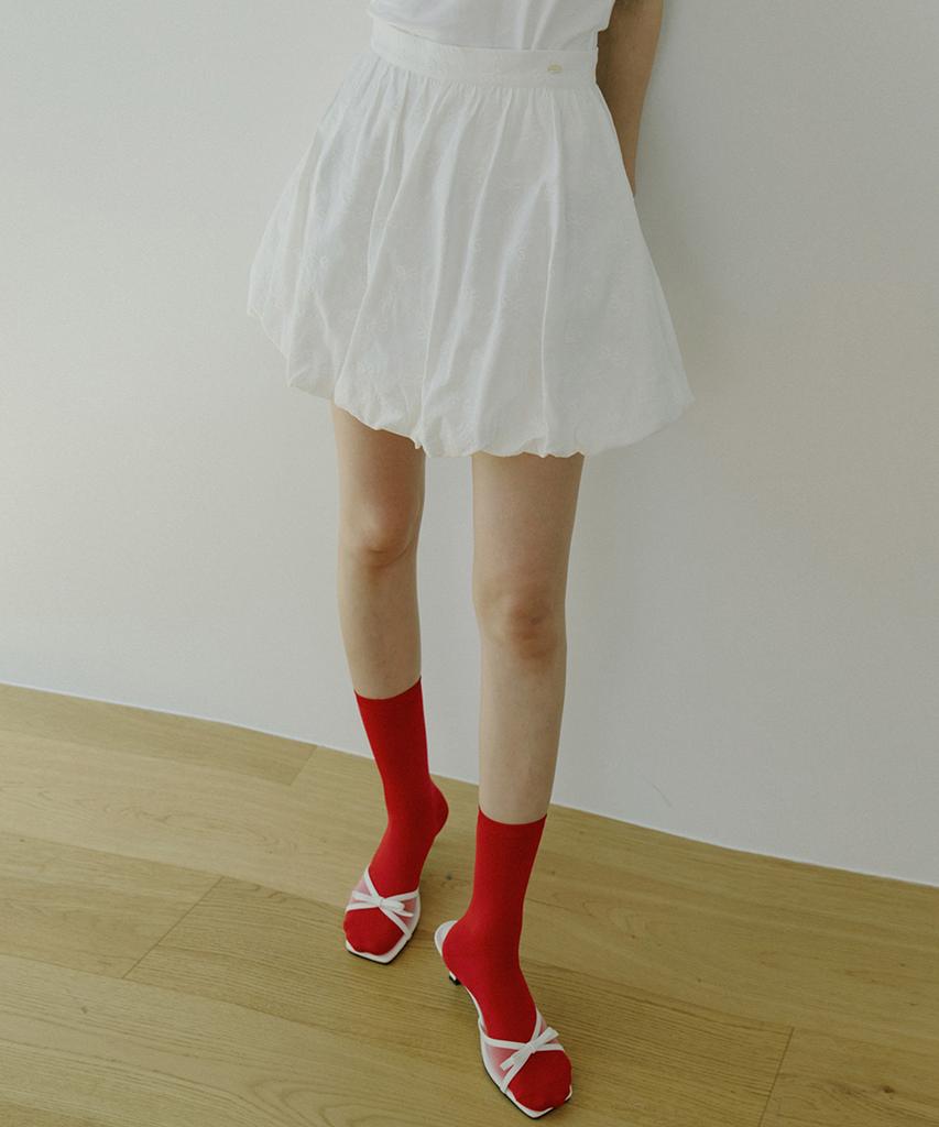 Riorg Woi Balloon Mini Skirt White