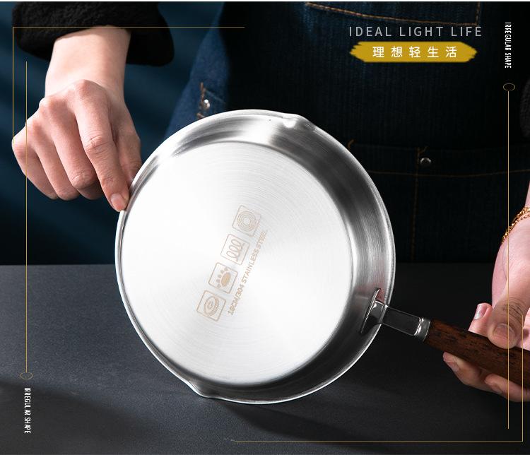304 Stainless Steel Mini Omelette Pan 12/14/16cm Non-stick Breakfast Cooking Saucepan Kitchen Small Frying Skillet Pan Cookwar