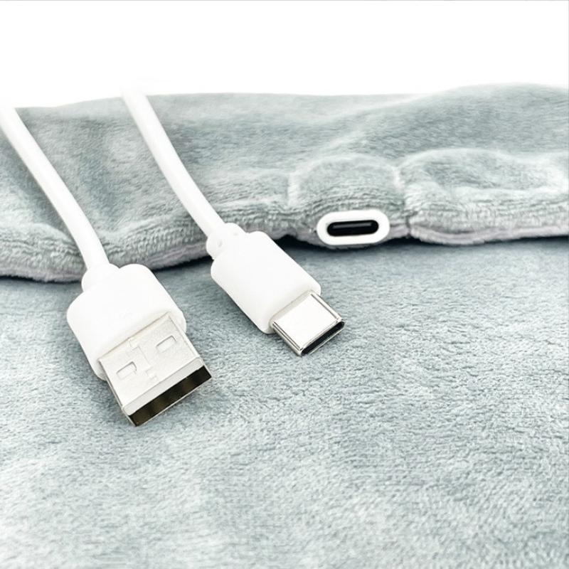 Kış Ofis ve Ev Kullanımı İçin USB Termostatlı El Isıtıcı Şal Elleri ve Bacakları Isıtan Kısa Kadife Kumaş Isıtma Battaniyesi