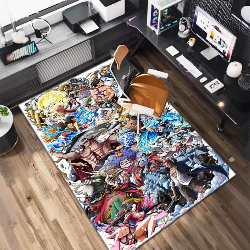 Starring the Japanese Cartoon ONE PIECE Monkey D. Luffy Carpet Is Suitable for Living Room and Bedroom Doormats Office Balcony Decorative Carpet V20