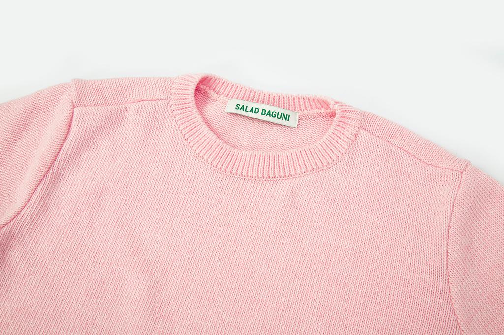 SALAD BAGUNI Half Sleeve Pullover With Warmer_Pale Pink