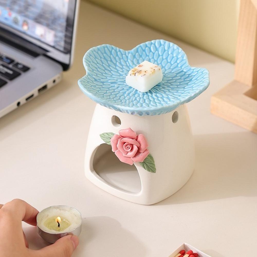 Eco-Friendly Flower Aromatherapy Stove Heat Resistant Essential Oil Diffuser  Yoga Room