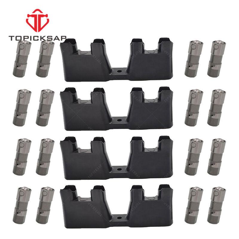 TOPICKSAP 16pcs GM Performance Hydraulic Roller Lifters 4pcs Guide Tray 12499225 for Chevrolet LS7 LS2 GMC Cadillac Pontiac