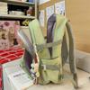 Solid Color Student Schoolbag Women's Large Capacity Backpack