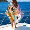 1pc Pupstruction Beach Towel with Custom Name, Beach/Swimming/Bath/Picnic/Camping Towel, Suitable for Seaside Beaches