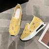 Damen Große Größen Atmungsaktive Innen-Höhenverstellende Einzelne Schuhe Sommer Neu Lässig Ein-Pedal Loafer