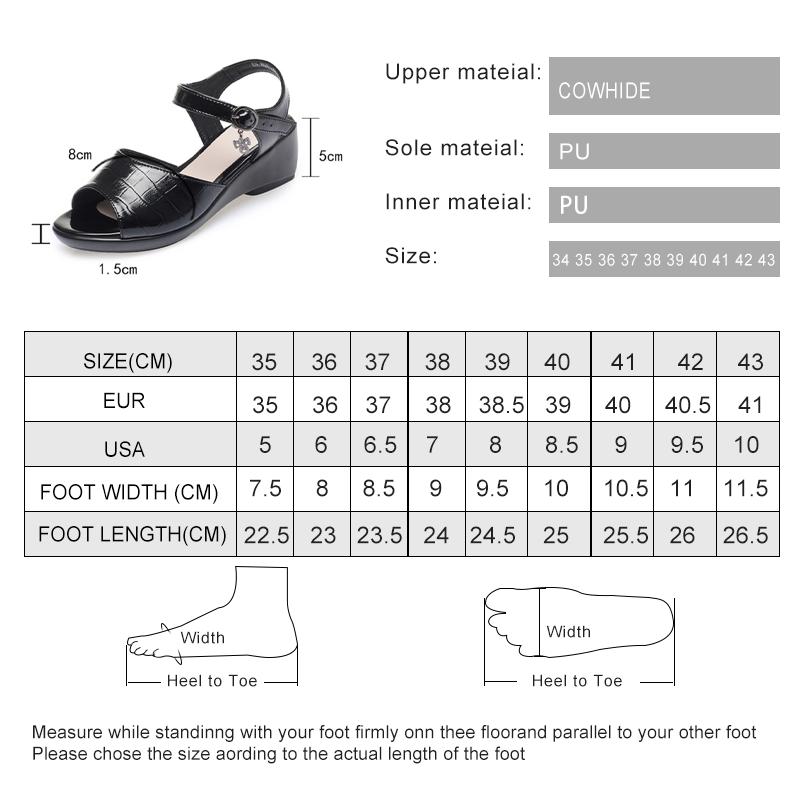 Fashion AIYUQI Women Sandals Summer 2025 New Genuine Leather Sandals Ladies Non-slip Large Size 40-43 Wedge Mother Sandals