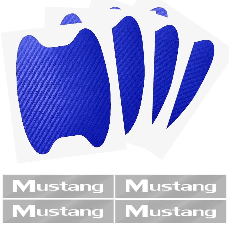 Car Door Sticker Carbon Fiber Scratches Auto Handle Protection Film For Ford Mustang Spoiler Shelby GT 350 500 Cobra E Focus 2 3 MK3 Kuga