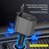 100W Dual USB Type C Fast Charge 4 IN 1 Retractable Car Charger for iPhone Samsung Super Fast Charger Cigarette Lighter Adapter