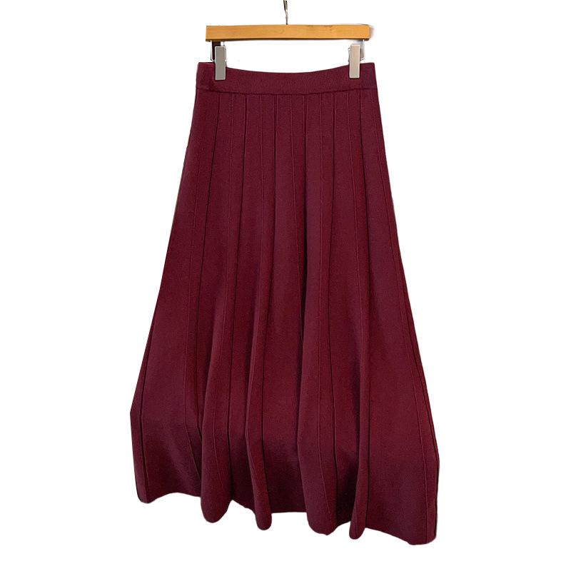 Plus-Size A-Line Sweater Skirt for Women - Slimming, Long, and Loose Fit