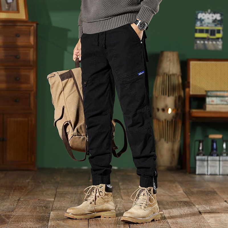 Men's Slim-Fit Camouflage Cargo Pants, Trendy Brand, New Spring/Autumn High Street American Retro Casual Pants