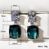 BELLA BOX Blue Cubic Zirconia Dangle Earrings Brilliant Women's Accessories Silver Color Luxury Fashion Wedding Party Jewelry