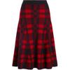 Polo Karierter Woll A-Linien Strick Maxirock Damen Röcke 211847017-001