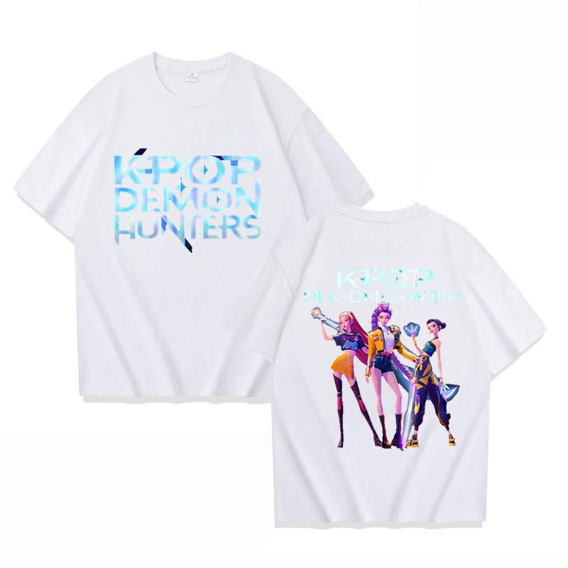 New Hot Anime Kpop Demon Hunters Mira Rumi Zoey T-shirts Fashion Women Girls Summer Tee Shirt Unisex Casual Short Sleeve Tops