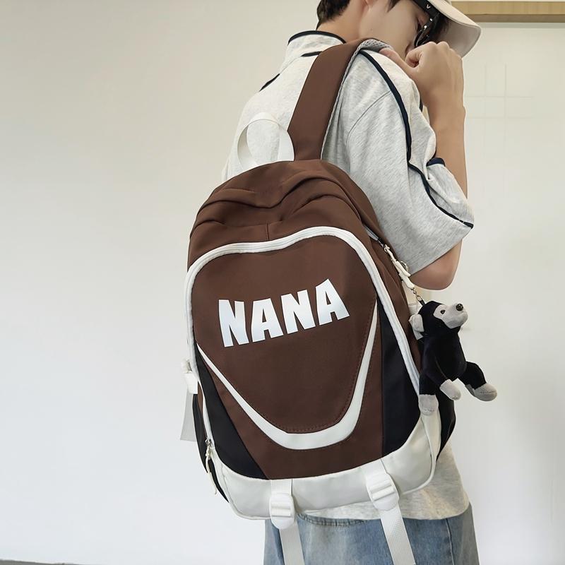 Женский рюкзак с цветными блоками большой вместимости — фото 4