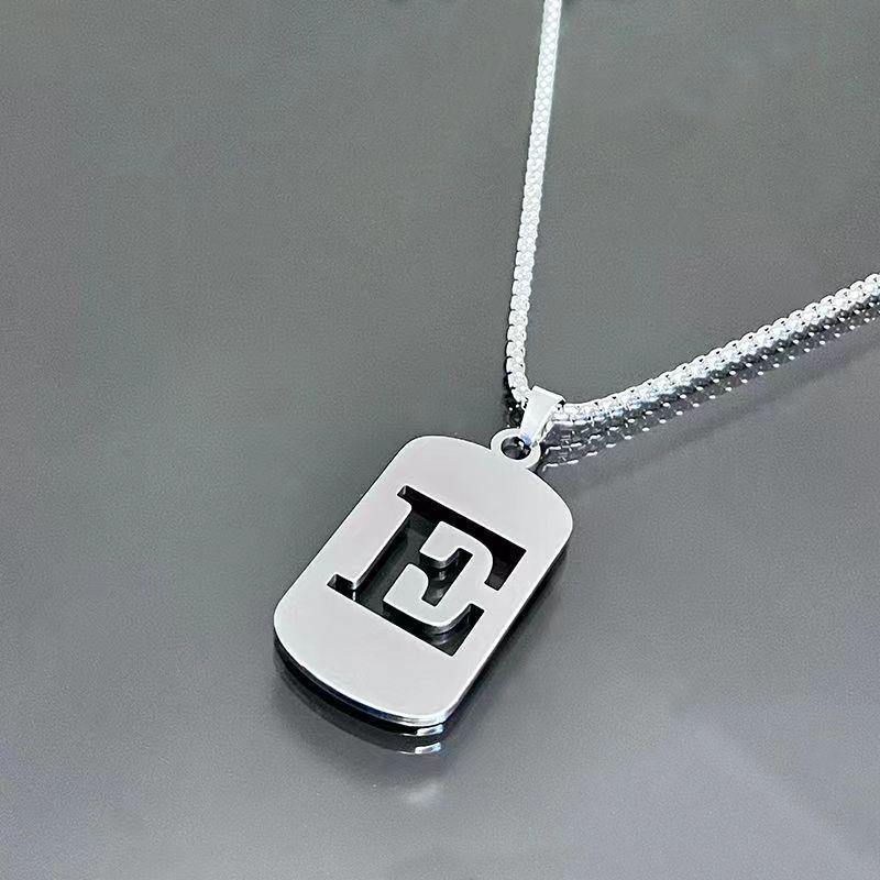 26-Letter English Alphabet Necklace: Simple, Unisex, Trendy Design for Students and Couples