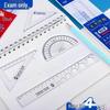 Inspirational Student Drawing Ruler Set: Square, Triangle, Protractor - 4 Pieces