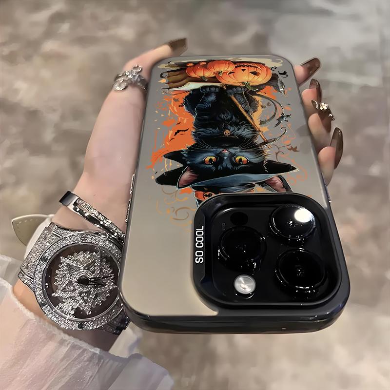 For Samsung Galaxy S25 S24 S23 S22 S21 S20 Plus Ultra FE A34 A35 A53 A54 A55 Case Halloween Cat Wizard And Pumpkin Ghost Cover