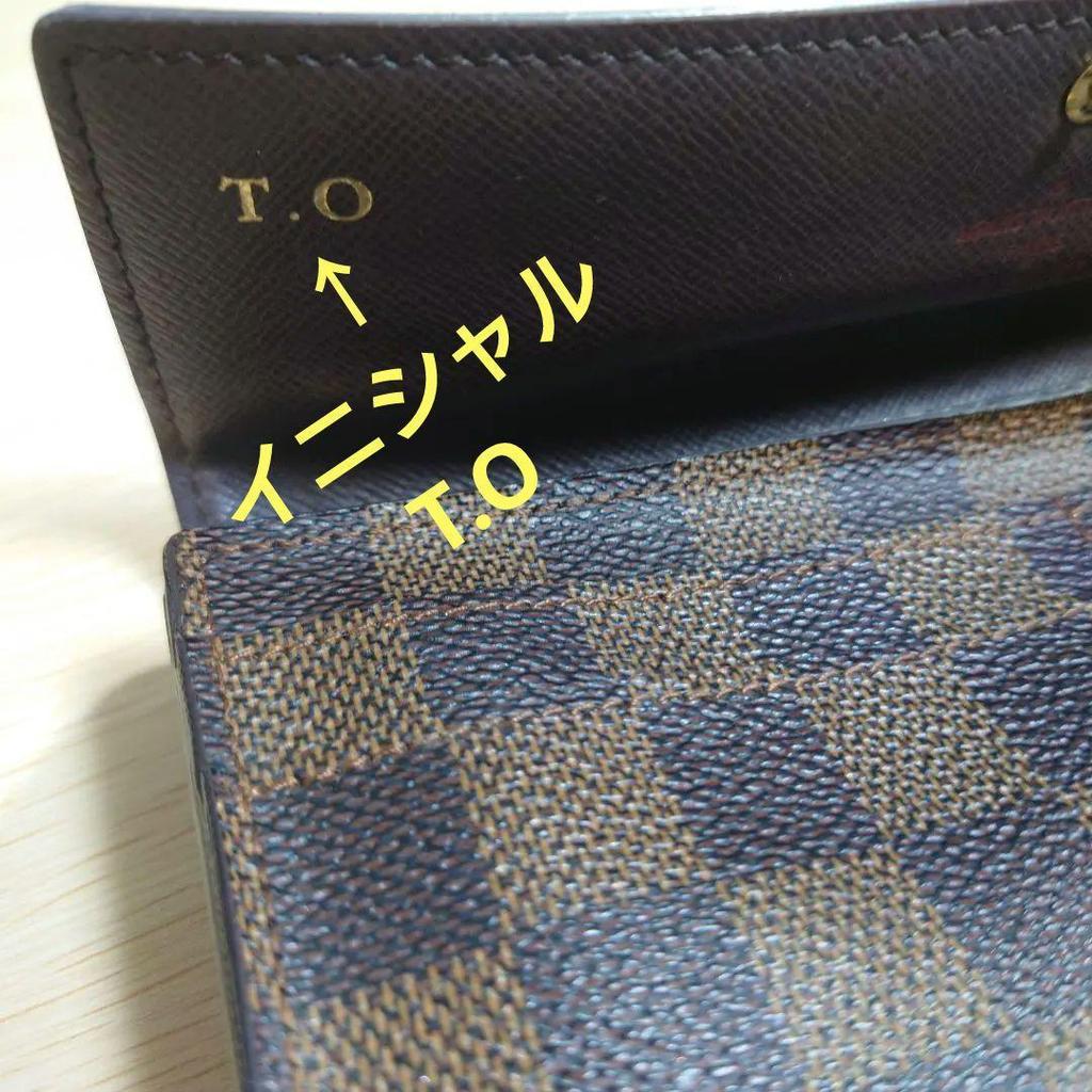 Used [Used] LOUIS VUITTON Damier Bi-fold Long Wallet // Initials T.O