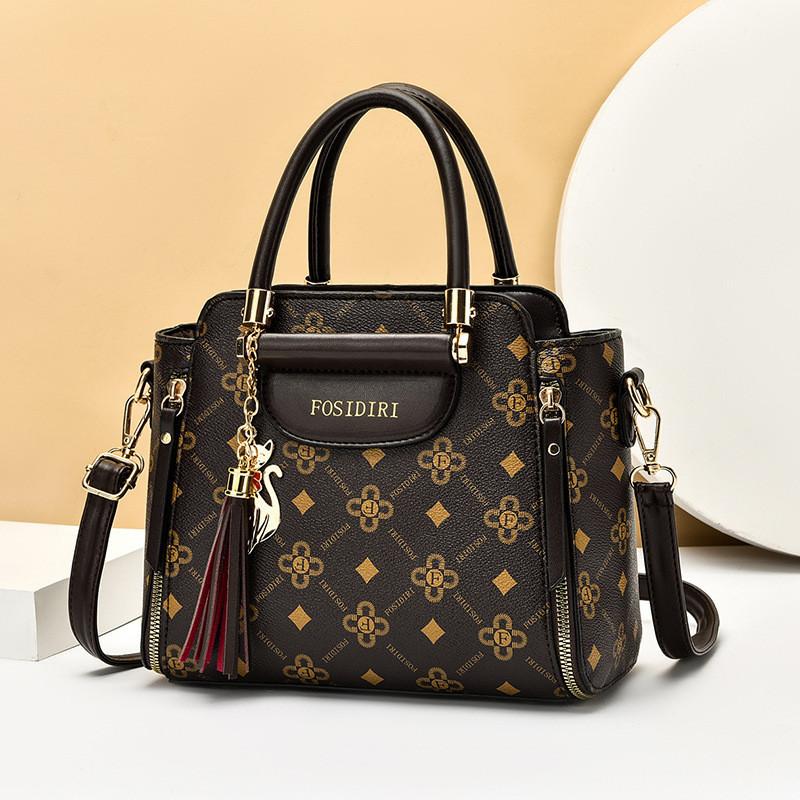 2023 New Style Women's Handbag Large Capacity Shoulder Bag Fashion Street Trend Pu Material Mom Bag