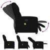 Vidaxl Foldable Massage Armchair, Black, Fabric Upholstered