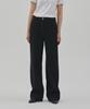 RYUL+WAI Denim Loose Wide Long Pants Black