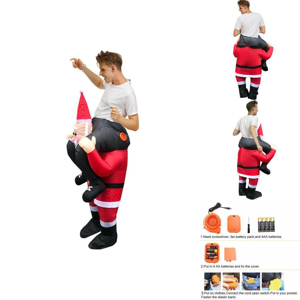 Inflatable Costume Christmas Santa Claus Outfit For Adults Perfect For Cosplay Events