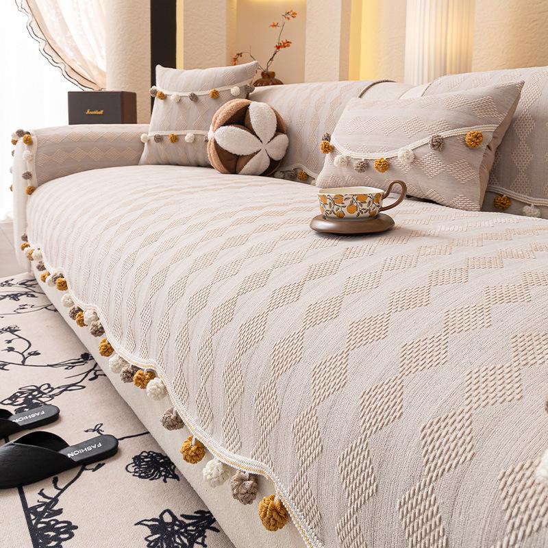 

2025 новый диван премиум-класса в стиле легкой роскоши, цельная фиксированная нескользящая и устойчивая к царапинам от кошек подушка сиденья кожаного дивана прямой формы 30 * 50cm Waist Pillowcase