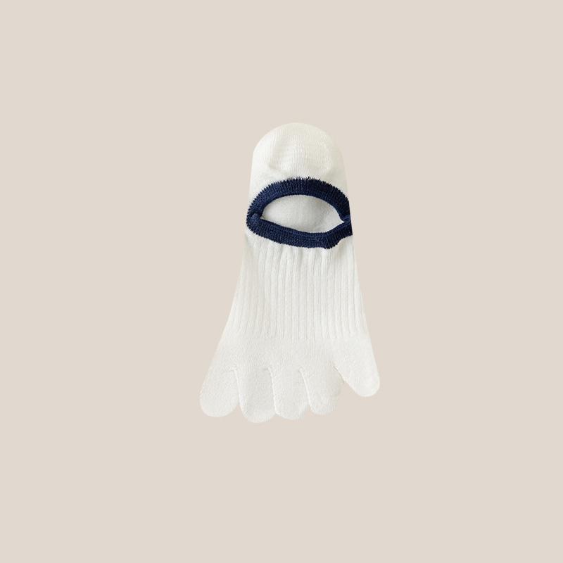 Candy Color Splicing Girls Five Finger Short Socks Women Spring Summer Thin Cotton Breathable No Show Slipper Socks Cotton Ins Split Toe Boat Socks