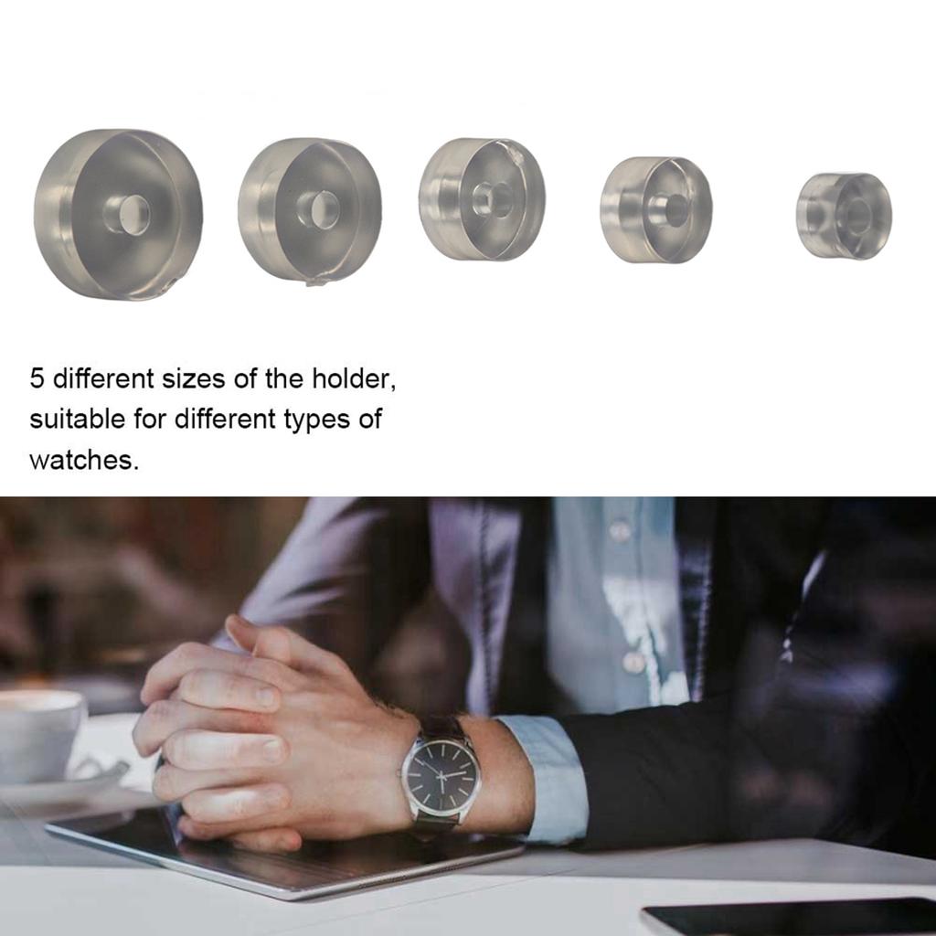 5pcs Set Watch Movement Cushion Holder Protective Casing Pad Watch Repairing Tool