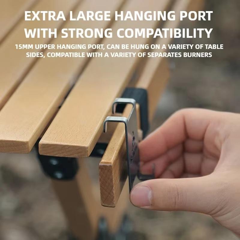 Outdoor Gas Tank Hooks - Thickened Stainless Steel Hanging Clips for Camping Table Fuel Canisters, Heavy Duty Mounting Hardware