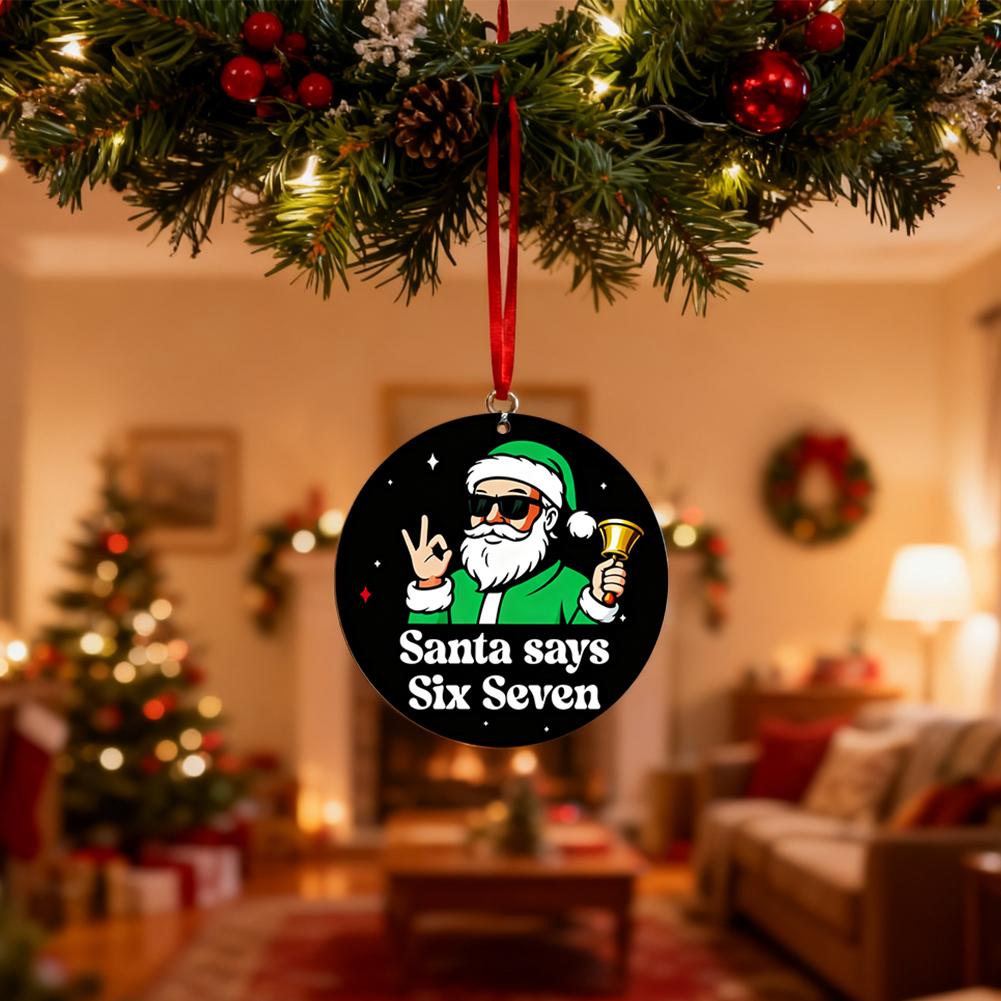 Vánoce 67 Akrylové přívěsky Dekorace Šest Sedm Vtipná Vánoční Ozdoba Vtipná 67 Ozdoba Dárek Na Vánoční Stromeček