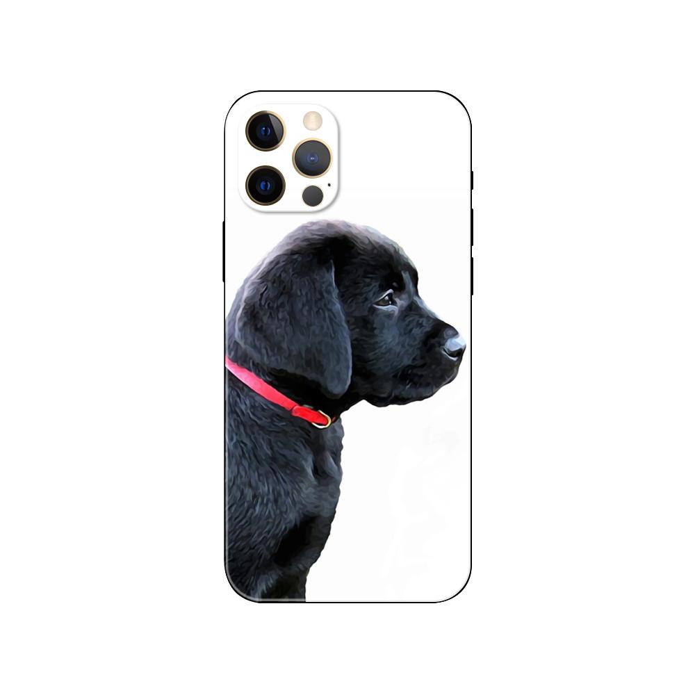 Black Dog Phone Case For iPhone Samsung Galaxy Redmi Xiaomi Oppo OnePlus Note S A 7 8 9 10 11 12 13 14 20 21 22 23 53 54 Pro Max Plus Ultra TPU Soft