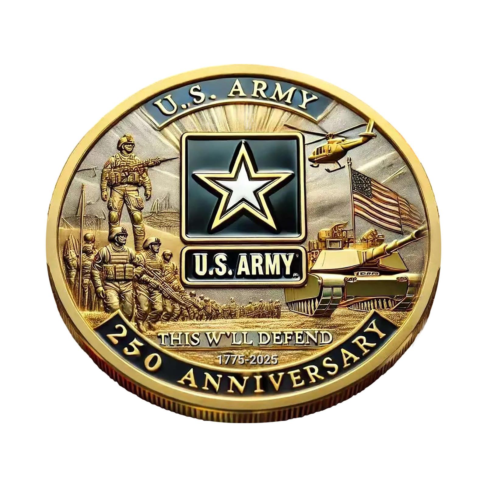 

Памятная монета в честь 250-летия Вооруженных сил США, «Салют ветеранам и чествование героев», монета «Вызов ветеранам», военный подарок One Size