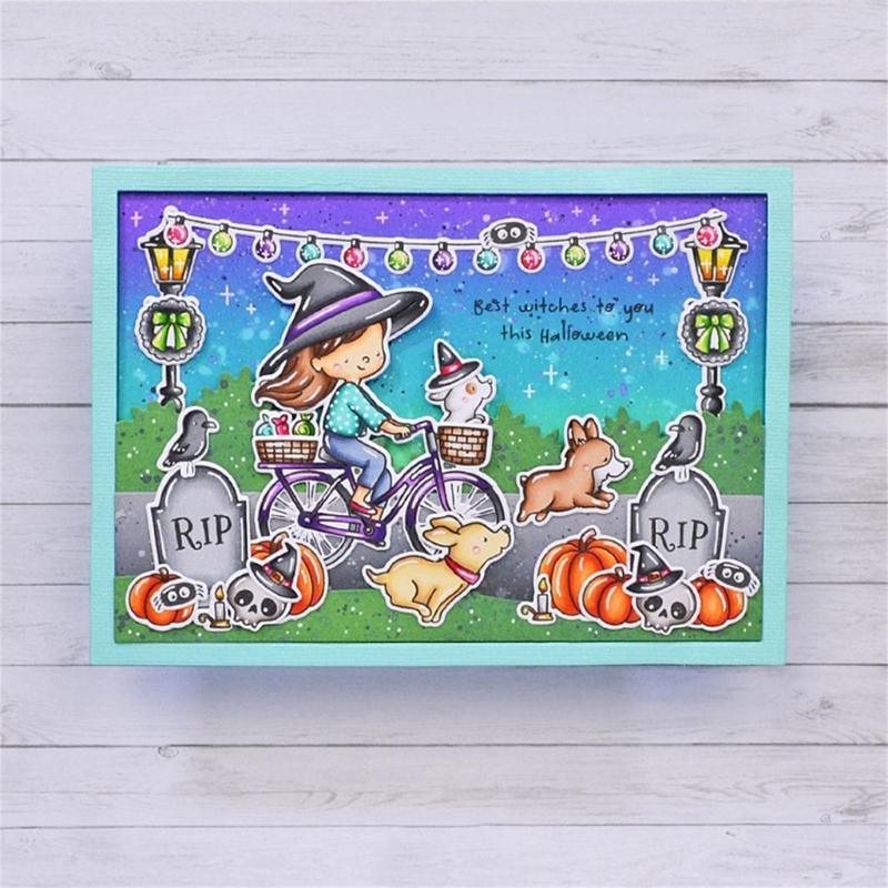 Halloween Embossing Die Cuts Clear Silicone Stamper for Card Making DIY Scrapbooking Craft, Embossing Cutting Dies Stamp