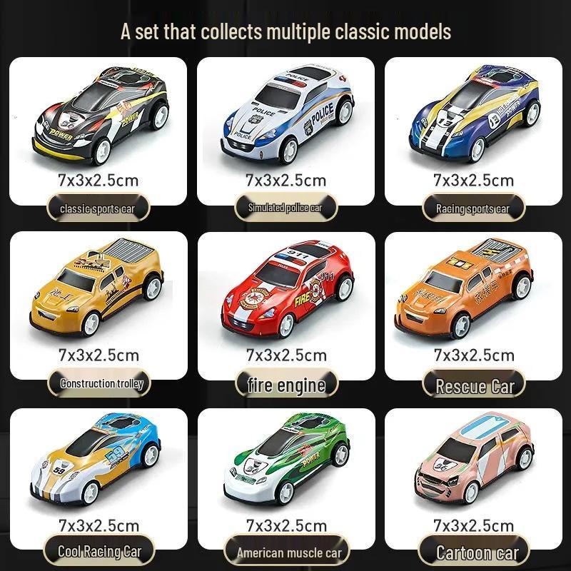 48-Piece Alloy Racing Toy Car Set with Storage Box - Perfect for Boys' Birthdays