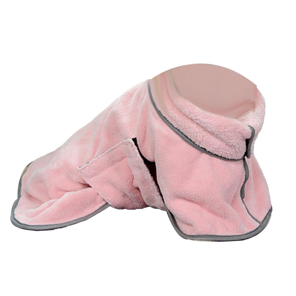 Dog Towel Bathrobe Strong Water Absorption Cat Fast Drying Coat Multifunctional Pet Robe Blanket Pink S