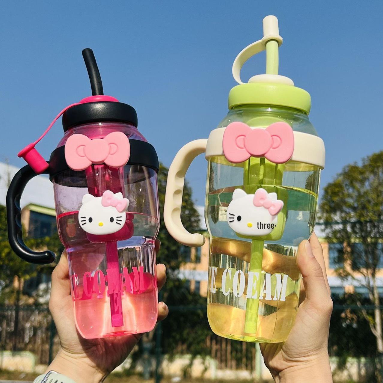 Stylish Jumbo Ice Buster Water Bottle with Straw - Large Capacity for Students & Sports 1300ml (single cup, accessories sold separately) розовый