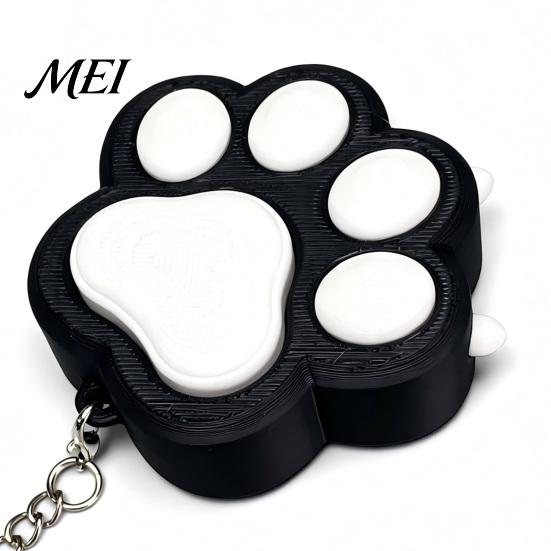 Decompression Gift for Her Panda Paw Clicker Keychain, Cute Stress Relief Fidget Toy Bag Soft Silicone Key Ring Car, Couple Hanging Ornament, Creative