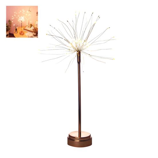 LED Copper Wire Lights 80 LED Christmas Fairy Tree Light Battery/USB Powered Table Starburst Light for Desk Centerpiece