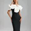 European and American Light Luxury High-end Sense One-word Shoulder Three-dimensional Floral Evening Dress Skirt Banquet Party Slim and Thin 