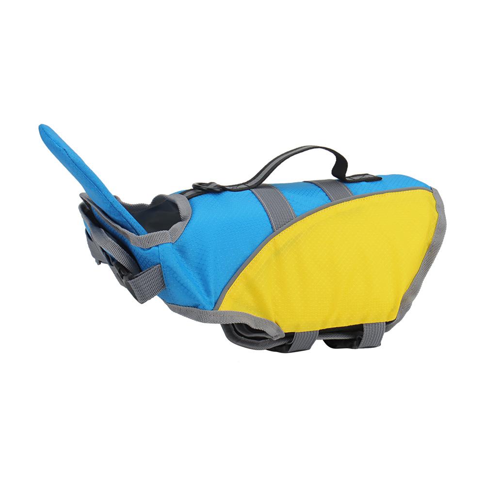 

Blue Yellow Swimming Pet Vest Life Jacket Reflective Dog Harness Swimwear Dog Clothes XS（old）